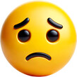 © ROSA's PNG World - Sad and depressed emoji on a transparent background.
