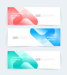 Wall Mural - Geometric banner design with Vector presentation template.