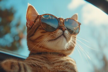 Sticker - Cat with sunglasses