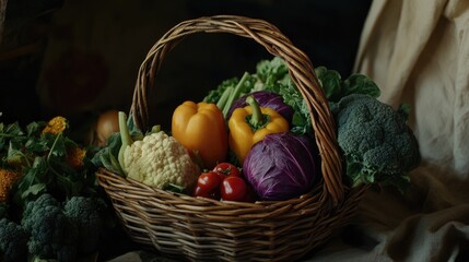 Wall Mural - Fresh vegetable basket