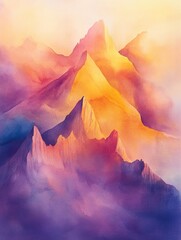 Wall Mural - Mountain Range Sky Background