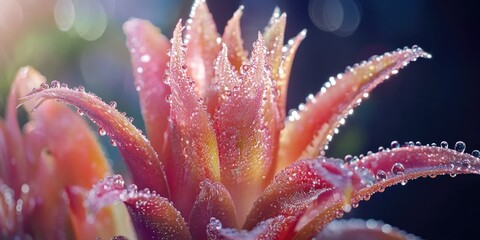 Poster - Close-up of flower with water droplets