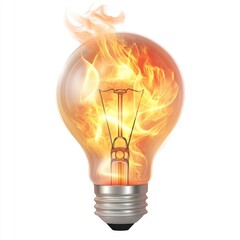 Sticker - Burning Light Bulb