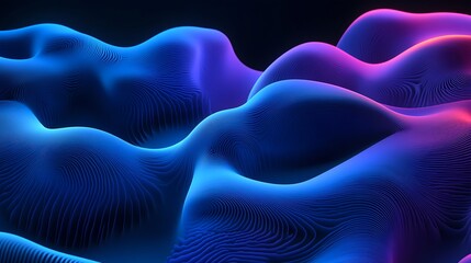 Wall Mural - High-Quality Seamless Blue Wave Background in Photorealistic Style