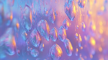 Wall Mural - Bright Rainbow Gradient with Soft Transitions and Water Drops