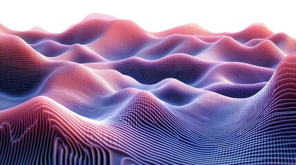Wall Mural - Gentle Pink and Purple Gradient Waves in High Resolution Detail