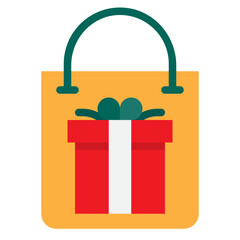 Wall Mural - bag with gift box
