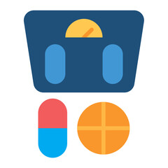 Sticker - Dieting Pills Icon Style