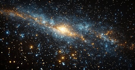 Wall Mural - isolated black night sky with a realistic 3d overlay of twinkling, sparkling stars