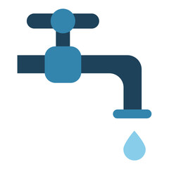 Wall Mural - Water Tap Icon Style