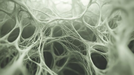 Abstract close-up of intricate cellular structure with organic patterns and soft lighting