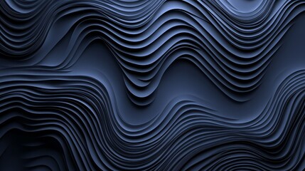Wall Mural - abstract wave pattern in deep blue tones creating a dynamic and modern visual texture.