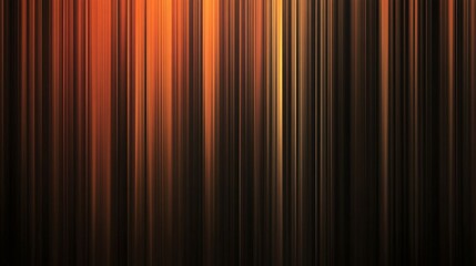 Wall Mural - an abstract pattern of warm vertical lines in shades of orange and black, evoking a sense of depth a