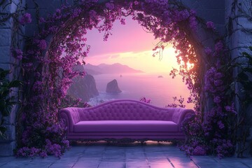 Wall Mural - a surreal concept, merging various elements and perspectives, evokes a dreamlike and imaginative atm