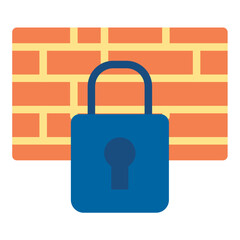 Canvas Print - Security Wall Icon Style