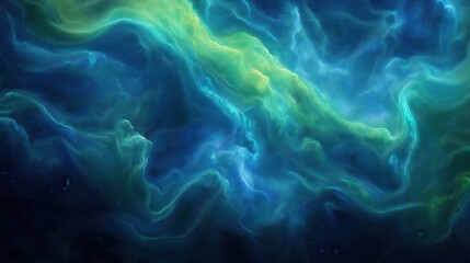 Wall Mural - a blue and green swirl of water with a blue background