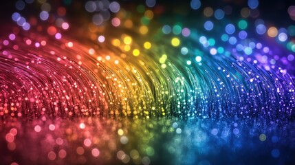 Wall Mural - a colorful, rainbow-colored background with a bunch of small, colorful dots