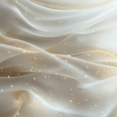 Wall Mural - a white fabric with a pattern of stars and swirls