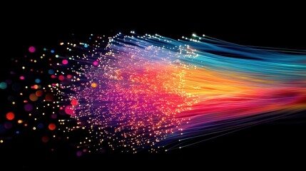 Wall Mural - A colorful, swirling mass of light and color