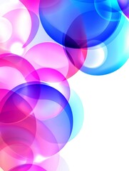 Wall Mural - abstract overlapping translucent circles modern design - symbolizing fluidity, energy, connection, h