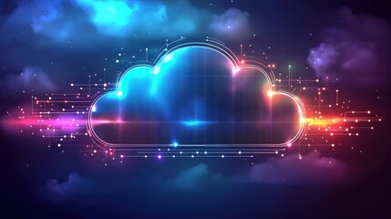 Canvas Print - Cloud Technologies Revolutionizing Multicloud Strategies in Modern Business Environments