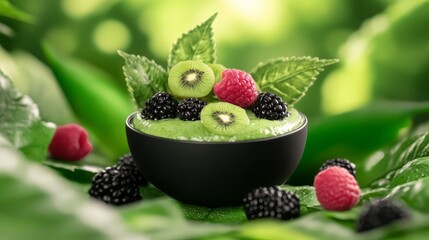 Wall Mural - Vibrant bowl of fresh fruits and berries, a colorful, healthy treat for nutritious diet