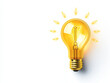 © Quality One   - Bright yellow light bulb with glowing rays, symbolizing ideas and creativity. Perfect for representing innovation and inspiration in design
