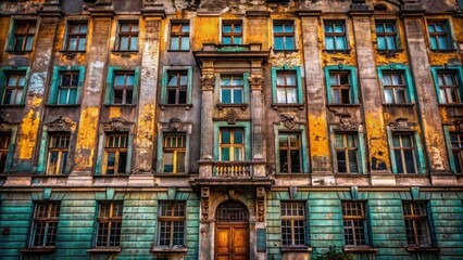 Wall Mural - Abandoned, yet majestic: a decaying Berlin building showcases post-industrial aesthetics and German architectural decay.