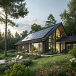 © Aylexx - Solar-Powered Home with Greenery and Panels