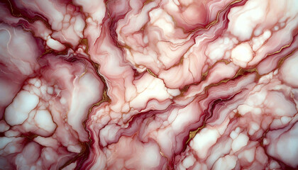 Elegant pink and gold marble texture in abstract design.