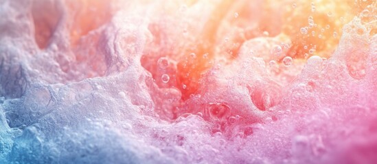 Wall Mural - colorful abstract background with flowing waves and bubbles providing ample space for text or graphi