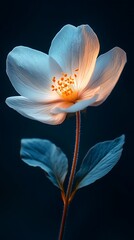 Poster - Stunning close up featuring a delicate illuminated flower in beautiful photography display picture