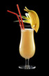 © bluefox - Drink banana daiquiri z owocami i słomkami