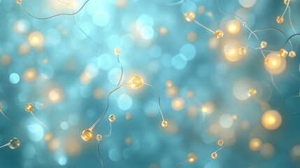 Wall Mural - shimmering golden lights on luxurious blue background for festive celebrations