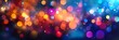 © zaa - Vibrant abstract light streaks with colorful bokeh on dark background. Digital art, contemporary design, futuristic themes. Glitchcore, Festive light leak overlay