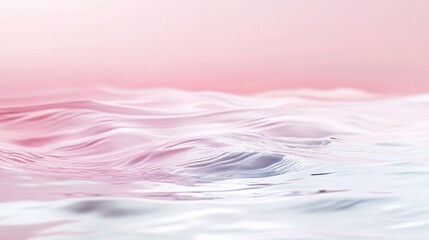 Wall Mural - gentle waves of water with a soft pink hue reflecting tranquility and serenity.