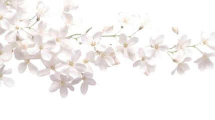 white flower blossom on transparent background