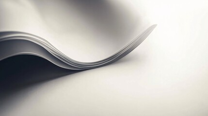 Aufkleber - White sheet of paper curving and forming an elegant shape