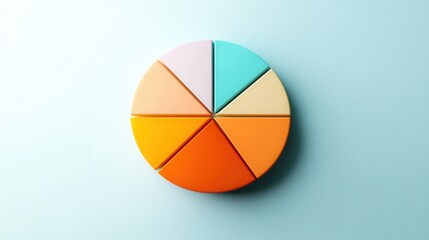 Aufkleber - A vibrant pie chart illustrating the distribution of tanning preferences by region