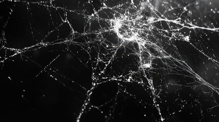 Intricate Spiderweb Design: A Monochromatic Masterpiece