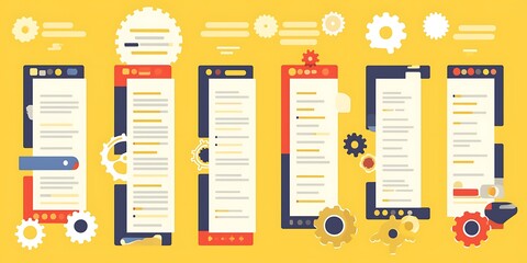 Web development process infographic.