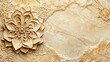 © koya - Carved floral design on marble background, ideal for elegant backgrounds