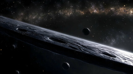 flattened planet orbiting galaxy; cosmic background