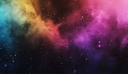Wall Mural - Abstract colorful nebula, cosmic dust and stars.