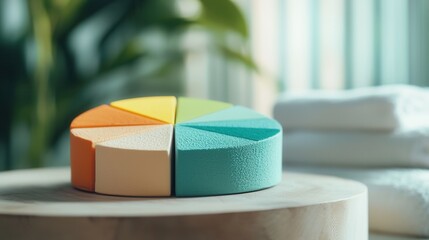 Aufkleber - A vibrant pie chart comparing relaxation levels from different spa packages
