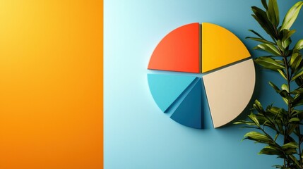 Aufkleber - A vibrant pie chart comparing preferences for natural versus synthetic grooming products