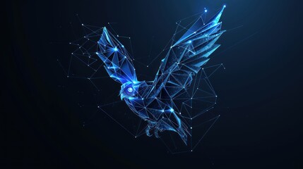 Abstract Owl in Flight
