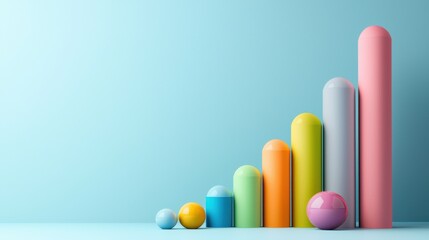 Aufkleber - A vibrant bar graph comparing relaxation levels before and after massage therapy