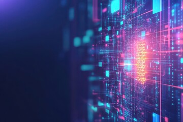 A digital interface generating a complex password, glowing and dynamic motion