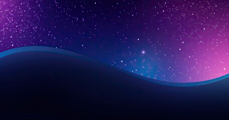 Wall Mural - A vibrant cosmic background with a gradient of purple and blue hues, featuring stars.
